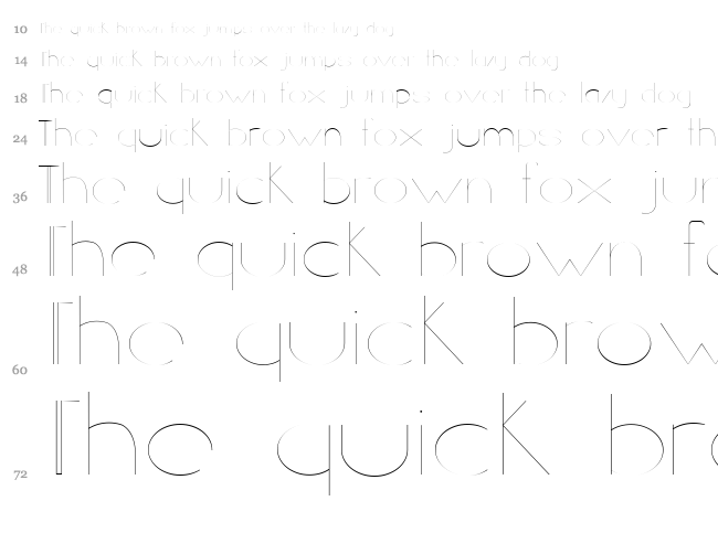 Line style font waterfall